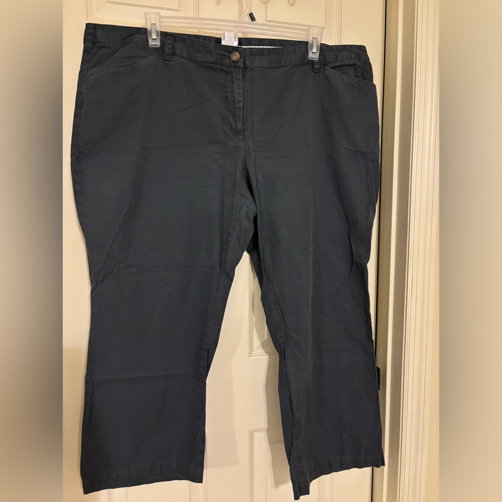 Land’s End Gunmetal gray wide leg pants 22W